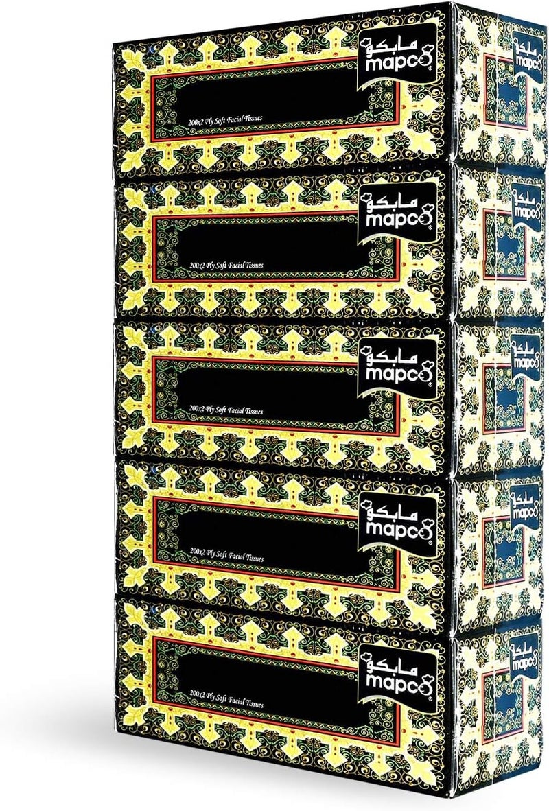 Hotpack مناديل وجه هوت باك مابكو، 5 × 2 طبقة، ألوان متنوعة - Image 1